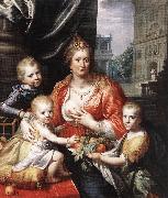 MOREELSE, Paulus Sophia Hedwig, Countess of Nassau Dietz, with her Three Sons sg oil on canvas